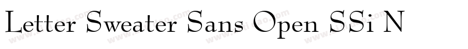 Letter Sweater Sans Open SSi Normal字体转换